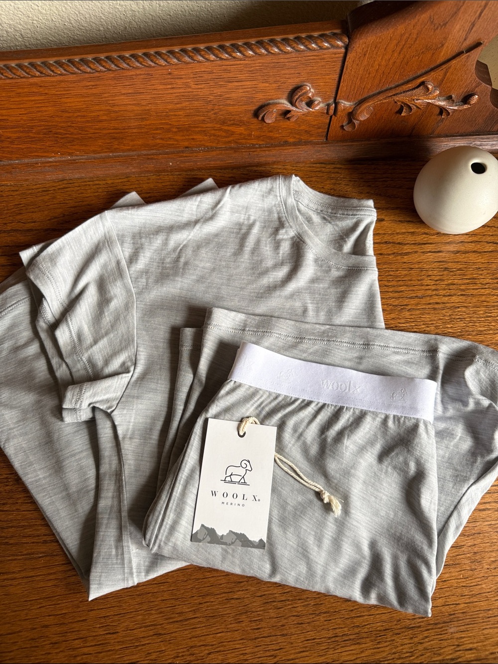 Woolx Lounge/Sleepwear Set, Medium, Gray